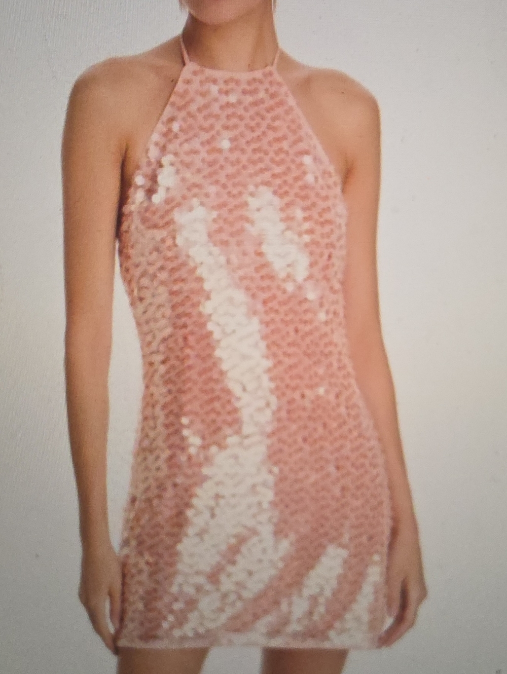 Toccin Micky Halter Tie Neck Shift Dress Mango Size 8